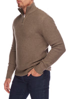 Anker Zip Knit in Beige from City Club - Model Shot