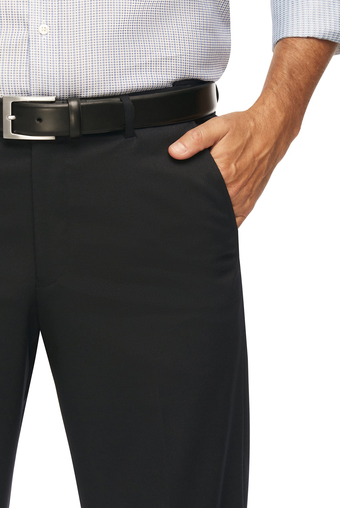 Fraser PWLG City Club Black Trouser Pants (detail front)