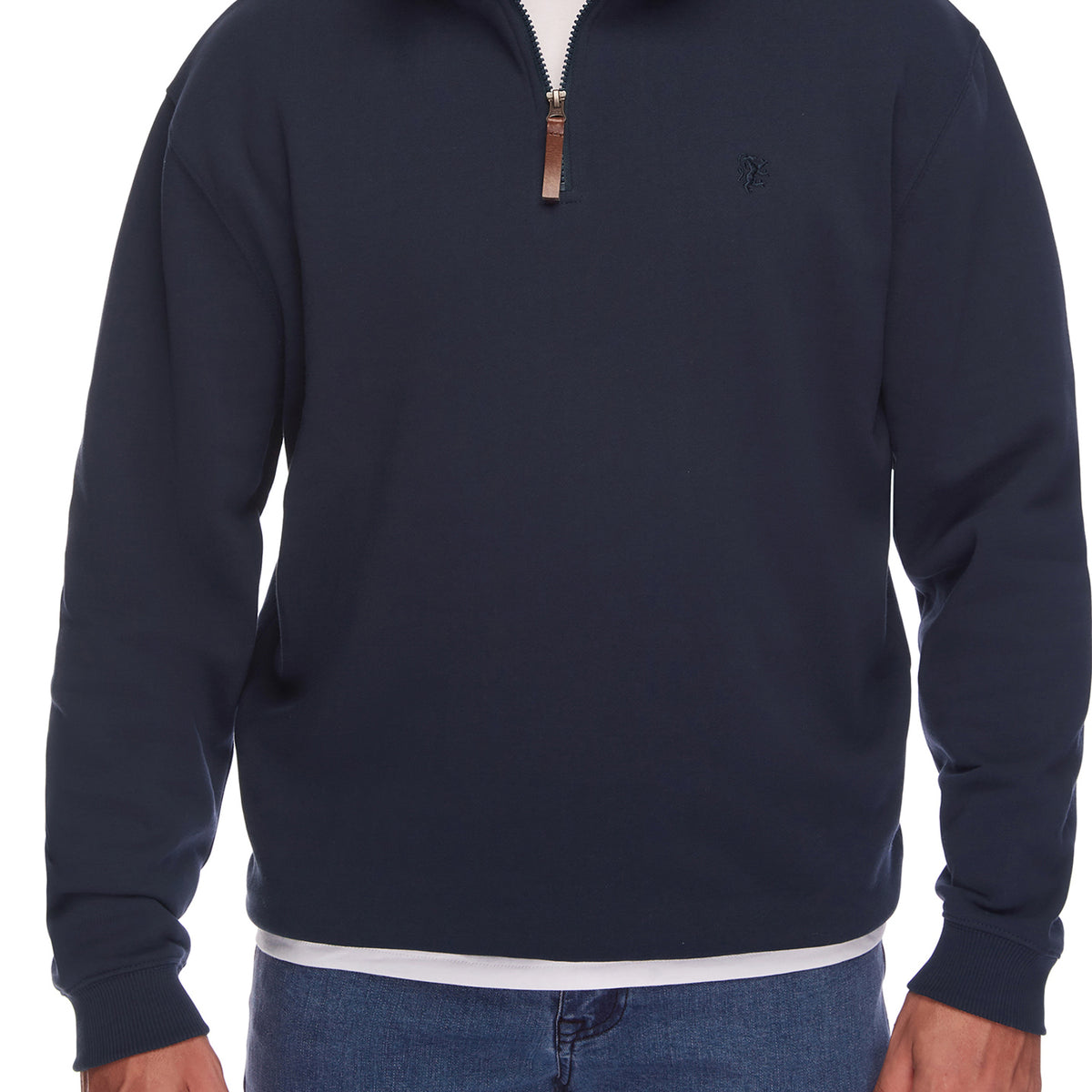 Navy Stirling Zip Sweat Fleece by City Club