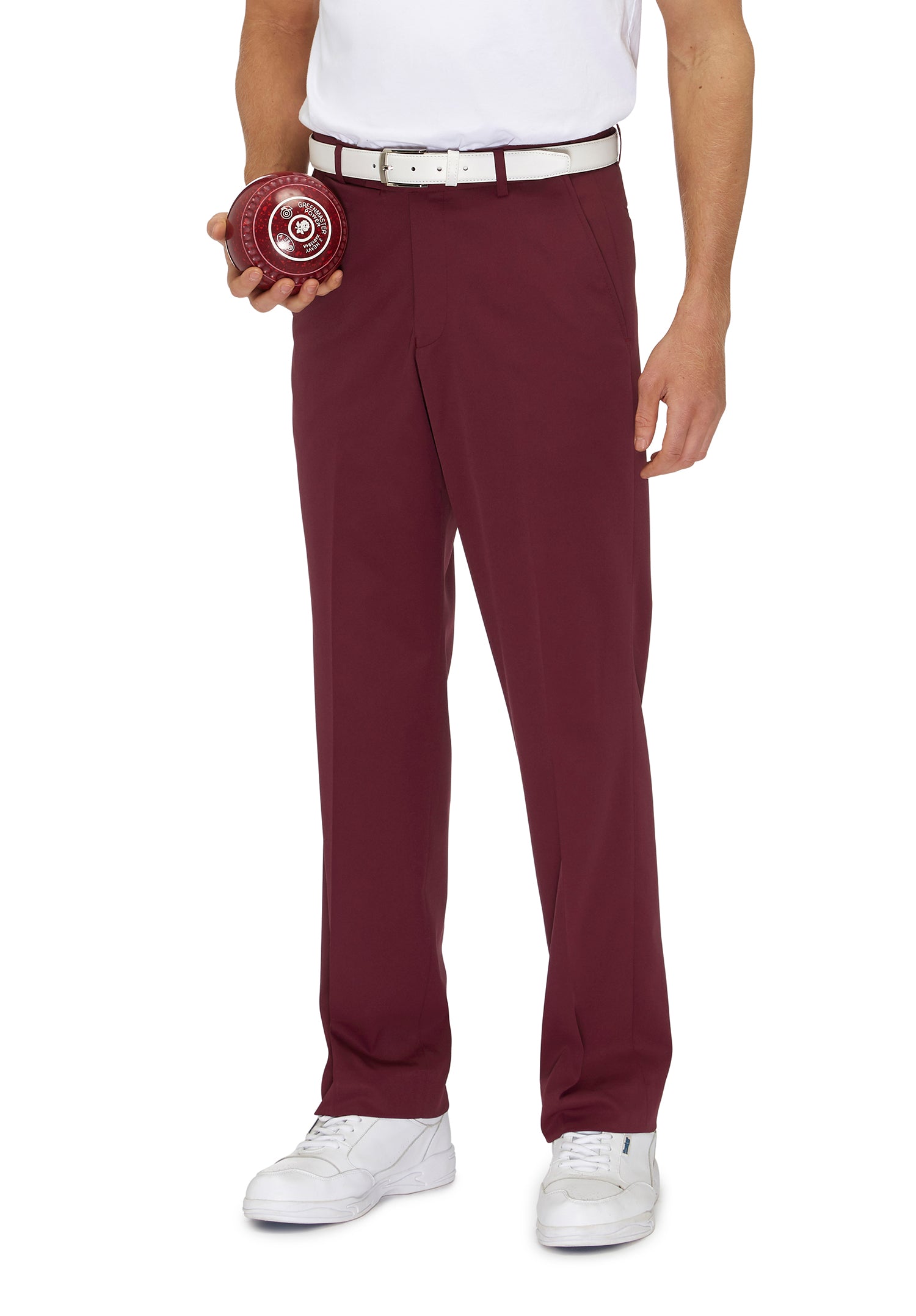 City Club Fraser B Flash Bowl Maroon Trouser (Front)