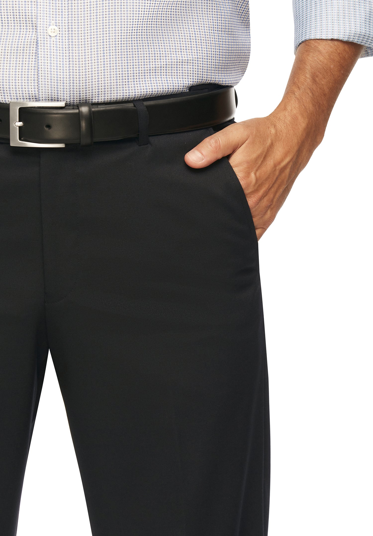 Fraser PWLG City Club Black Trouser Pants (detail front)